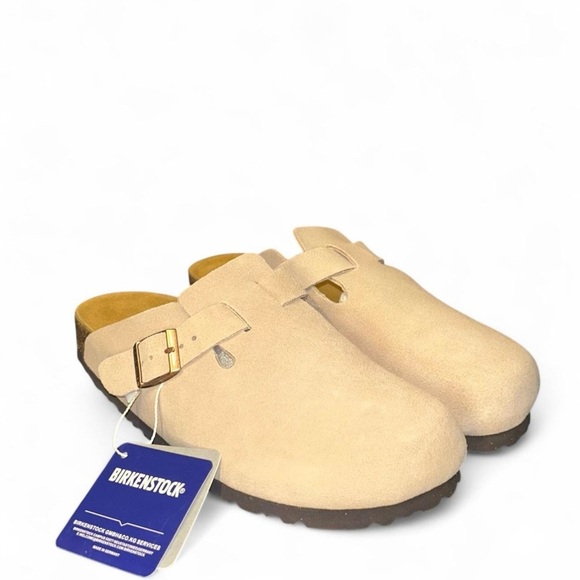 Birkenstock Shoes - Birkenstock Boston Clogs Oyster Tonal